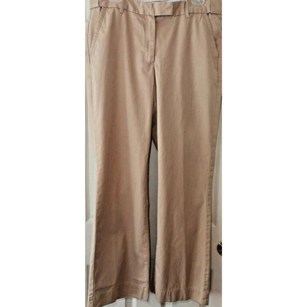 Lands' End Light Khaki Women Heritage Chino Boot Cut Pants 12 X 31 RSVP $39 - Picture 1 of 12